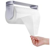 simpletome LÁGRIMA A UNA Mano Portarollos Cocina Porta Rollos Papel de Cocina Adhesivo Soporte Rollo Cocina Pared Acero Inoxidable (Perla Cromo Plata)