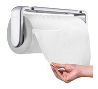 simpletome Portarrollos para Papel De Cocina Debajo del Gabinete O Montaje En Pared Operación con Una Mano Brazo Tensor Portarrollos De Cocina (Plateado, para Rollo de 18-23 cm/7-9 Pulgadas)