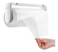 simpletome Portarrollos para Papel De Cocina UNA Mano DESGARRO Brazo De Tensión Adaptativo Longitud Ajustable 9,4-11 pulgadas/24-28cm (Blanco)