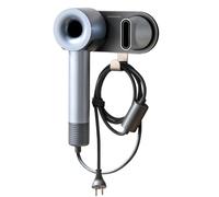 simpletome Soporte Secador De Pelo Pared para Todos Magnético Alta Velocidad Secador De Cabello con Gancho Organizador De Cables (Aleación de Aluminio, Gris)