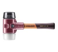 SIMPLEX 3027.062 - Martillo lento (composición de goma/superplástico; con carcasa de hierro maleable y mango de madera extracorto, diámetro = 60 mm)