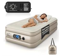 Simpli Comfy Colchón de aire individual con bomba dual patentada Constant Comfort integrada, colchón inflable de 18 pulgadas, tres ajustes de firmeza ajustables, sistema de retención de aire de