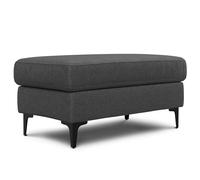 Simpli Home Ava - Otomana de 100 % poliéster reciclado, tejido apretado, color gris guijarro, 36 pulgadas de ancho, estilo moderno de mediados de siglo, otomana multiusos o reposapiés para sala de