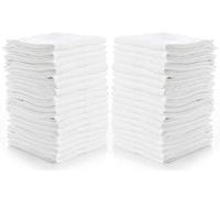 Simpli-Magic 79155 - Manoplas de baño (algodón, 40 Unidades, 30,5 x 30,5 cm), Color Blanco