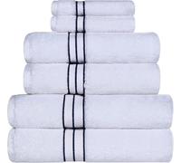 SIMPLI-Magic 79508 - Juego de 8 Piezas, 2 baños, 2 Manos, 4 paños de Lavado, 100% algodón Hilado en Anillo, Toallas Altamente absorbentes para baño, Gimnasio, Hotel y SPA, (2) 27 x 54 Pulgadas (2) 16