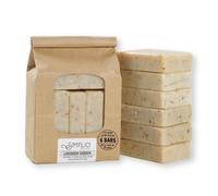 Simplici Lavender Garden Jabn natural (exfoliante + aceites esenciales puros) Bolsa de valor de 6 bares. Libre de palma.