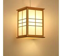 Simplicidad de Estilo japonés Candelera de Madera sólida Imitación PVC La Piel de Oveja Luces Colgantes de la lámpara Personalidad CAGA DE Avie E27 Luz Colgante