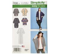 Simplicity 1108 un tamaño de 2 x -Small/XS/S/M/L/XL/2 X L Kimono Mujer patrón de Costura para