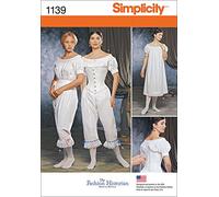 Simplicity 1139Undergarments de la Guerra Civil Femenina, Papel, Blanco, RR (14-16-18-20)