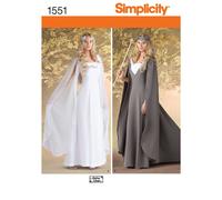 Simplicity 1551 Princesa Disfraz Misses Costura Patrón Talla 8-14 & 16-24