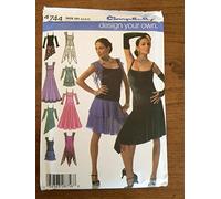 Simplicity 4744 Sewing Pattern, Misses' Design Your Own Dress with Skirt Variations and Knit Bodice, Size DD (4,6,8,10)