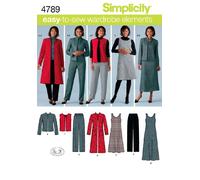 Simplicity 4789 - Patrones de costura para hacer ropa de mujer (talla BB 20W-28W; 46-54 EU/ 48-56 FR)
