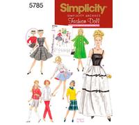 Simplicity 5785 - Patrones de Costura para Hacer Ropa de muñeca (Talla única)