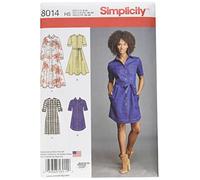 Simplicity 8014h5 Vestidos Camiseta Tallas de patrón de Costura, Papel