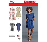 Simplicity 8014u5 Vestidos Camiseta Tallas de patrón de Costura, Papel