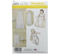 Simplicity 8024 un "Conjuntos de Bautizo, diseño de bebé con capó - Patrón de Costura, Papel