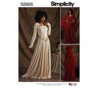 Simplicity 8866 Misses/Petite Trajes Costura Patrón Talla 8-14 & 16-24 Cosplay