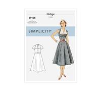 Simplicity 9105 Misses Vestidos Vintage 1950's Tallas 6-14 & 16-24 Skill :