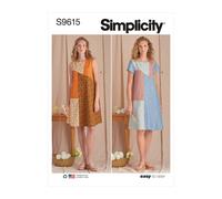 Simplicity SS9615A - Vestido de mujer A (XS-S-M-L-XL)