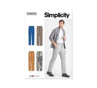 Simplicity 9693 HOMBRES Cargo Pantalones Patrón de Costura Tallas 34-42 & 44-52
