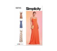 Simplicity 9745 Misses Deslizante Vestidos Patrón de Costura Talla 8-16 & 18-26