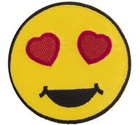 Simplicity corazón Ojos Emoji Hierro en Applique, poliéster, Multicolor, 7,9 x 8.51 x 0,2 cm