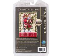 SIMPLICITY CREATIVE CORP Dimensions Gold Collection Counted Kit, Believe In Santa Christmas Cross Stitch, 18 Count Ivory Aida, 5'' x 7'' Peso CUENTADO Cruz, Algodón, incolora, Talla única