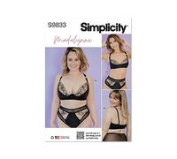 Simplicity Madalynne Intimates - Kit de patrones de costura para brasier, bragas y tangas para mujer y mujer, código de diseño S9833, multicolor