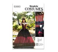 SIMPLICITY Misses Costume Patrones de Costura para Disfraces, Papel, Multicolor, 14-16-18-20-22