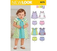 Simplicity New Look 6275-Patrones de Costura para Vestidos y Bragas, Talla A (NB-S-M-L), Papel, Blanco, NN - G