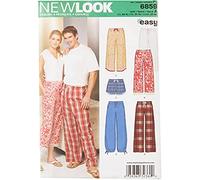 Simplicity New Look 6859-Patrón de Costura para Hombre y Mujer, Talla A, Papel, Blanco, A (XS-S-M-L-XL)