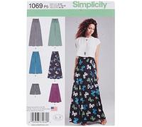 Simplicity P5 - 1069 Tamaño 12/14/16/18/20 "O Pantalones y Faldas en 2 Longitudes de la Pierna Ancha de Mujer patrón de Costura para