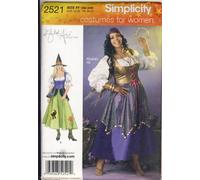 Simplicity patr n de costura para 2521 uso para hacer Gypsy, bruja disfraces Mujer de talla 18 W a 24 W