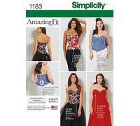 Simplicity Patrón de costura para mujer 1183 para corsés deshuesados y vascos