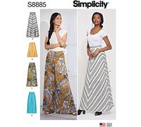 SIMPLICITY Patrón de costura S8885 falda y pantalones de señorita, papel, blanco, varios
