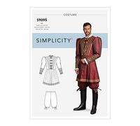 SIMPLICITY Patrón de costura S9095 Disfraz histórico para hombre, 44-46-48-50-52, BB