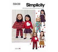 Simplicity Patrón de costura S9439 ropa de muñeca de 18 pulgadas