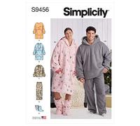 Simplicity Patrón de costura S9456 Unisex de gran tamaño con capucha, pantalones y botines