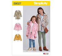 SIMPLICITY Patrón de papel-US9027K5-Niño/Niño/Niña-Chaqueta/Abrigo, Varios, K5 (7-8-10-12-14)