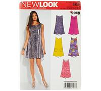 Simplicity Patrón Nº 6125 New Look-Vestido, Papel, Blanco, 38-50