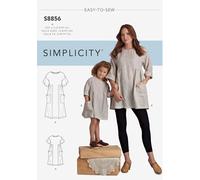 SIMPLICITY Patrón SS8856A Vestido y túnica para niños y señoritas, (3-8/XS-XL)