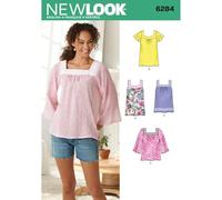 Simplicity Pullover Patrón de Costura New Look 6284: Jersey para Mujer en Dos Longitudes, Talla A, Papel, Multicolor, 10-12-14-16-18-20-22