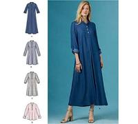 SIMPLICITY S8983 - Patrones de costura para vestidos de mujer con variación de mangas, papel, color blanco