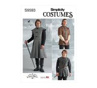 Simplicity Sewing Pattern S9593 BB Men's Coat Jacket and Vest Costume