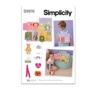 SIMPLICITY Sewing Pattern SS9976OS - Mochila para casa de muñecas con oso OS (talla única)