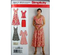 Simplicity Simplcity 2917 Vestidos para Mujer y Tallas Grandes, Papel, Blanco, AA (10 12 14 16 18)