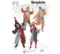 Simplicity SimplicityPattern 8773 - Disfraces para señoras, hombres y adolescentes, papel, blanco, talla única
