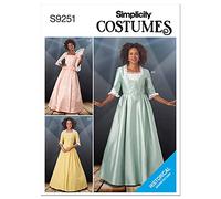 Simplicity SS9251R5 Misses Costume R5 (14-16-18-20-22) SS9251R5-Disfraz de Mujer, Papel, Blanco