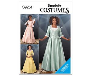 Simplicity SS9251R5 Misses Costume R5 (14-16-18-20-22) SS9251R5-Disfraz de Mujer, Papel, Blanco
