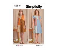 Simplicity SS9615A - Vestido de mujer A (XS-S-M-L-XL)